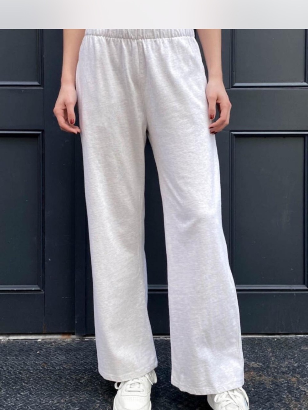 Brandy Melville Heather Gray Women's Wide-Leg Lounge Pants